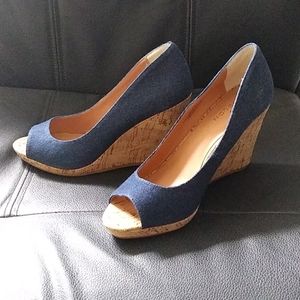 Jean Color Cork Wedge